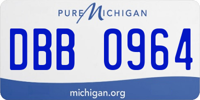 MI license plate DBB0964