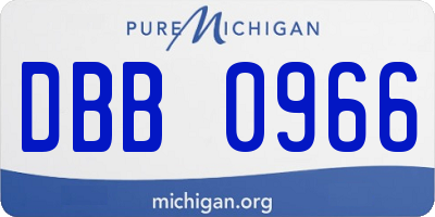 MI license plate DBB0966