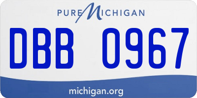 MI license plate DBB0967