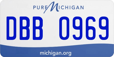MI license plate DBB0969