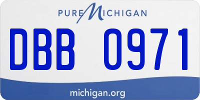 MI license plate DBB0971