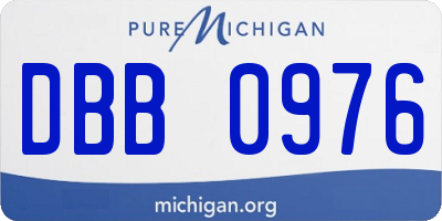 MI license plate DBB0976