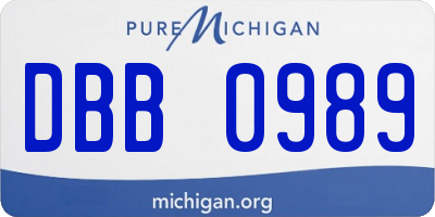 MI license plate DBB0989