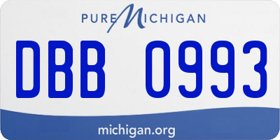 MI license plate DBB0993