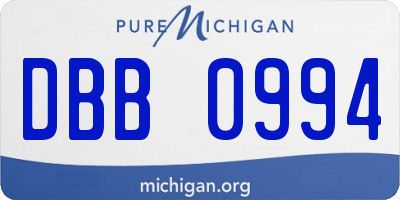 MI license plate DBB0994