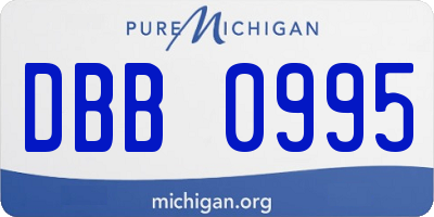 MI license plate DBB0995