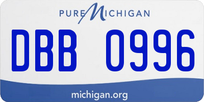 MI license plate DBB0996