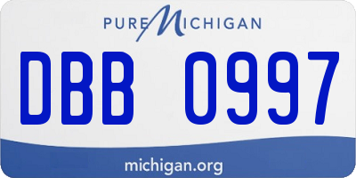 MI license plate DBB0997