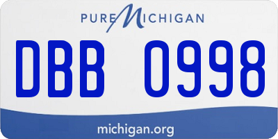 MI license plate DBB0998