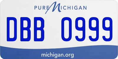 MI license plate DBB0999
