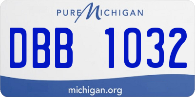 MI license plate DBB1032