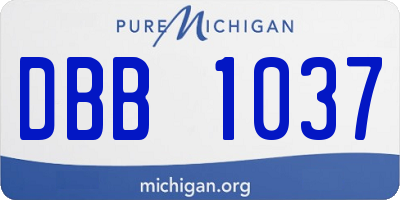 MI license plate DBB1037