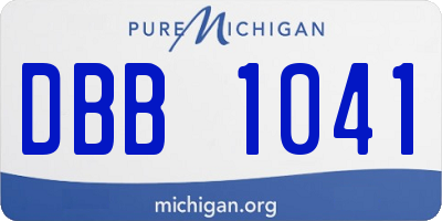 MI license plate DBB1041