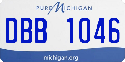 MI license plate DBB1046