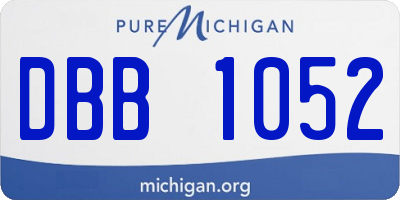 MI license plate DBB1052