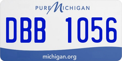MI license plate DBB1056
