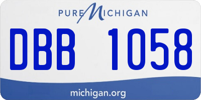 MI license plate DBB1058