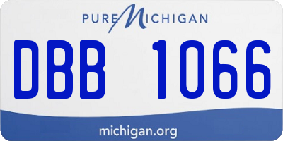 MI license plate DBB1066