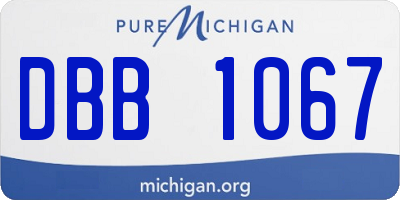 MI license plate DBB1067