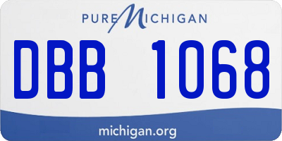 MI license plate DBB1068