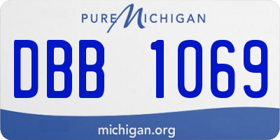 MI license plate DBB1069