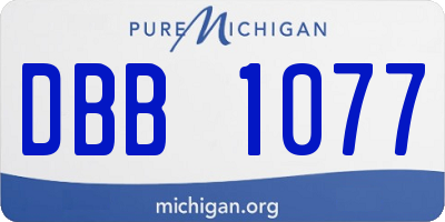 MI license plate DBB1077