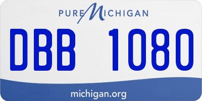 MI license plate DBB1080