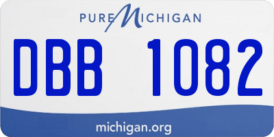 MI license plate DBB1082
