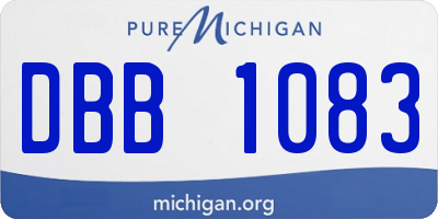 MI license plate DBB1083