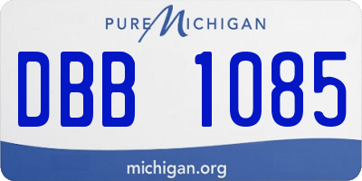 MI license plate DBB1085