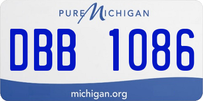 MI license plate DBB1086