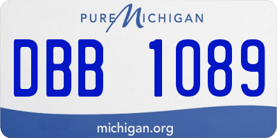 MI license plate DBB1089