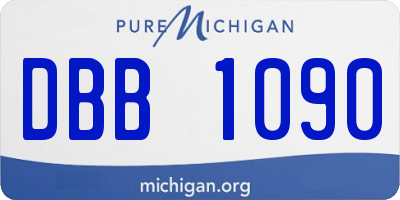 MI license plate DBB1090