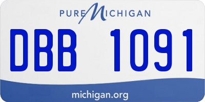 MI license plate DBB1091