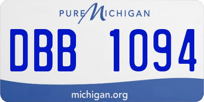 MI license plate DBB1094
