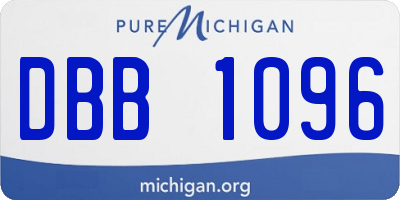 MI license plate DBB1096