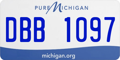 MI license plate DBB1097