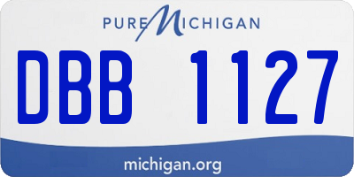 MI license plate DBB1127