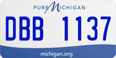 MI license plate DBB1137