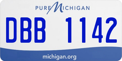 MI license plate DBB1142