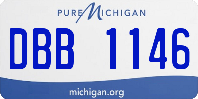 MI license plate DBB1146