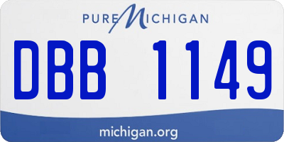 MI license plate DBB1149