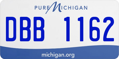 MI license plate DBB1162
