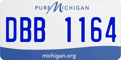 MI license plate DBB1164