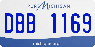 MI license plate DBB1169