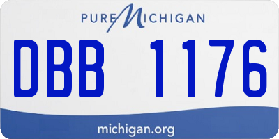 MI license plate DBB1176