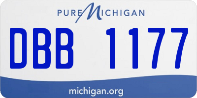 MI license plate DBB1177