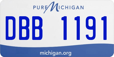MI license plate DBB1191