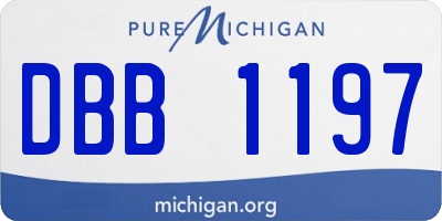 MI license plate DBB1197