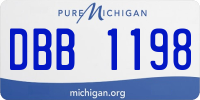 MI license plate DBB1198